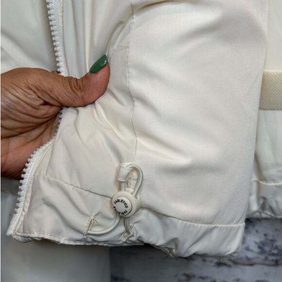 Fabletics Puffer Wander Cropped Womens Jacket Size XXL color: Egret NWT - Picture 12 of 16